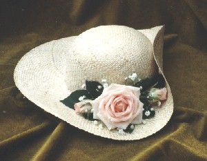 hat with flowers
